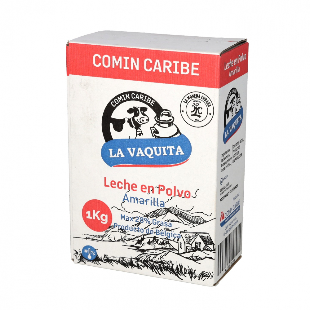 Leche en polvo amarilla La Vaquita (1 kg / 2. 2 lb)1