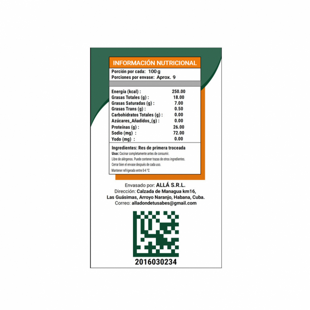 Carne de res de primera troceada allÁ (907 g / 2 lb)1