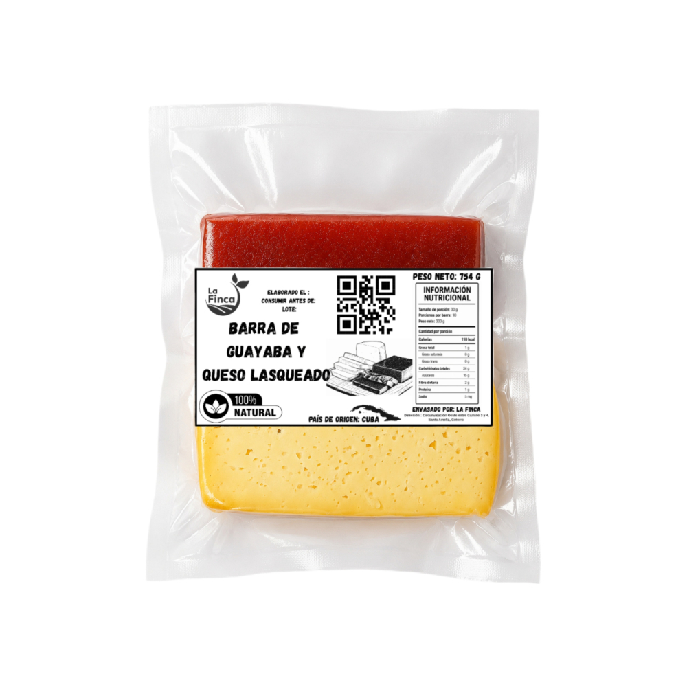 Barra de guayaba y queso blanco lasqueado La Finca (754 g / 1. 66 lb)1