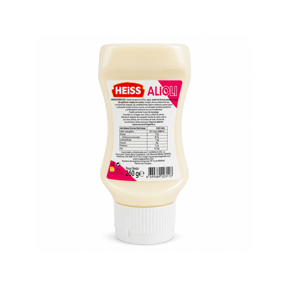 Mayonesa Alioli Heiss (260 g / 9. 7 oz)1