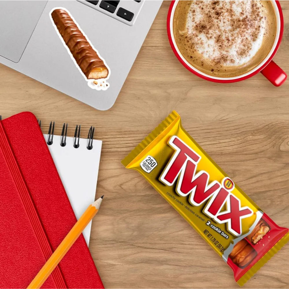 Barras de galleta de caramelo y chocolate con leche Twix (75 g / 2. 65 oz)3