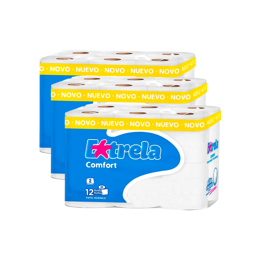 Papel sanitario Extrela Confort (3 x 12 u)