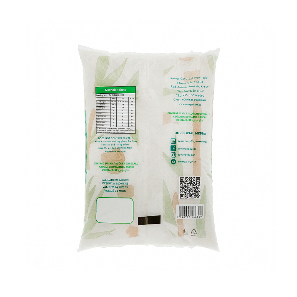 Azúcar blanca cristalina Energy (10 x 1 kg / 2. 2 lb)2