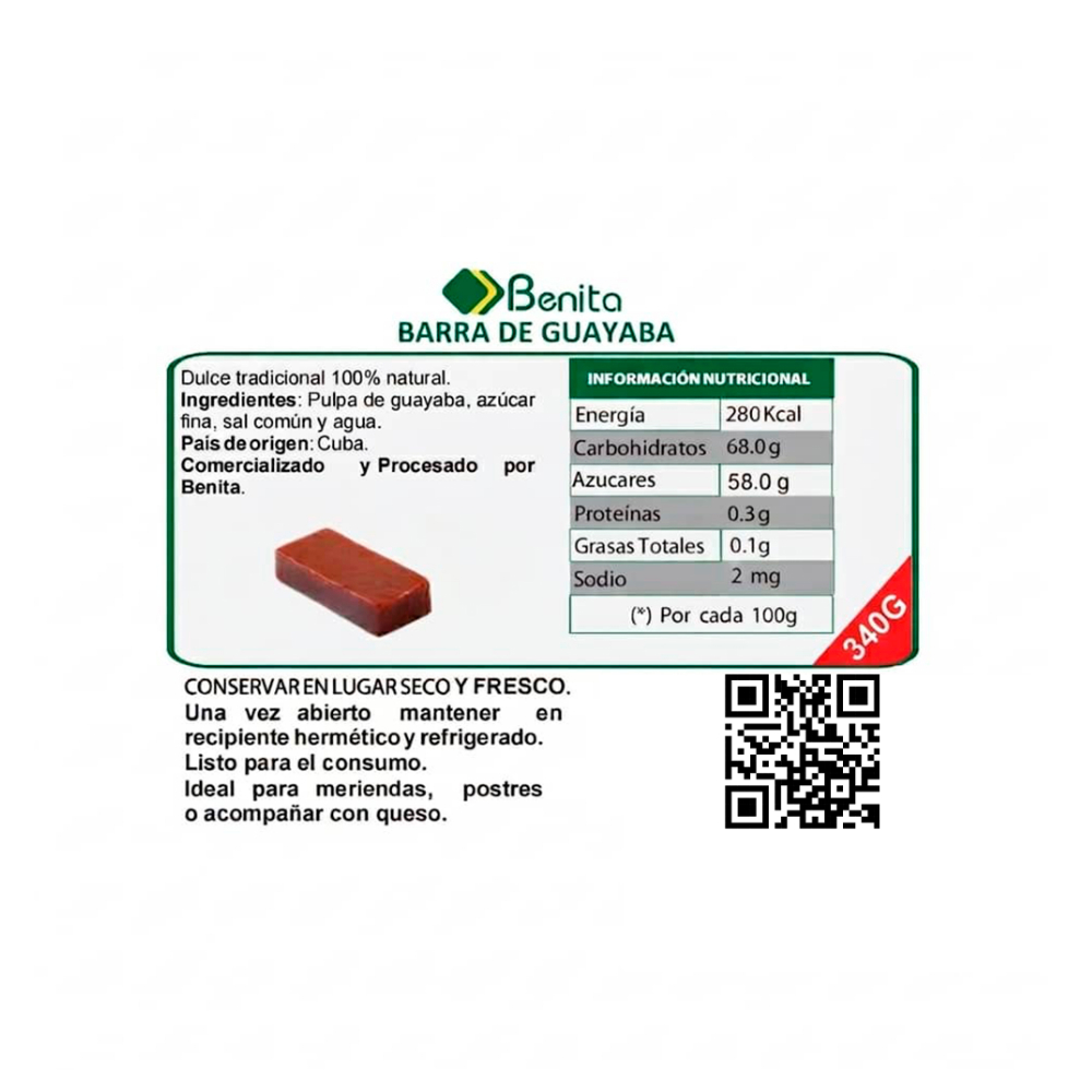 Barra de guayaba Benita (340 g / 11. 99 oz)1