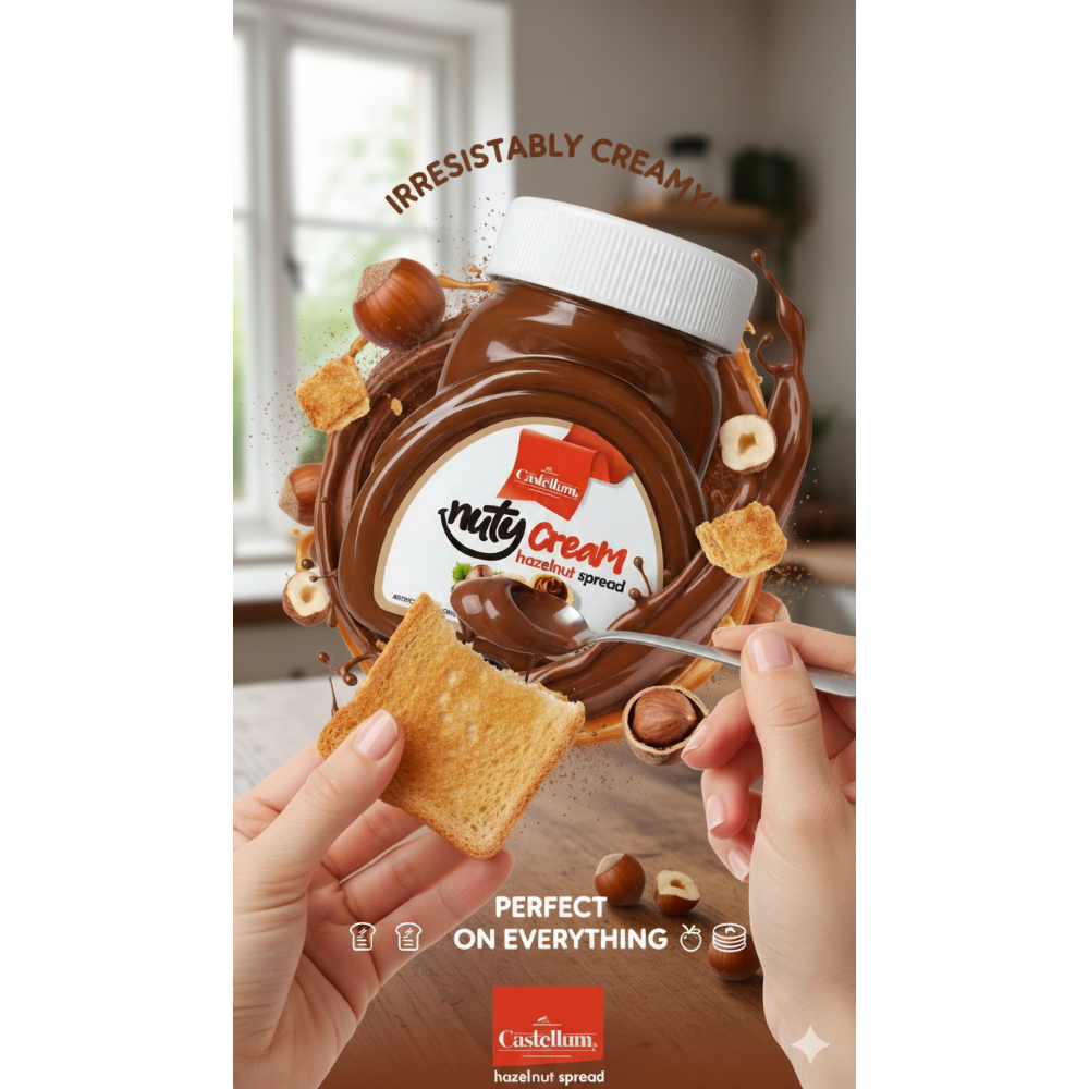 Crema de avellanas con cacao - tipo nutella - Nuty Cream Castellum (150 g / 5. 3 oz)3