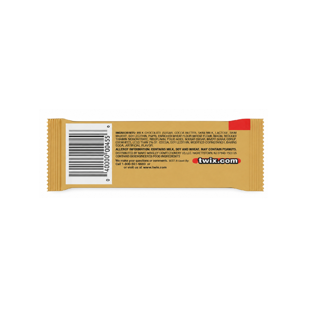 Barras de galleta de caramelo y chocolate con leche Twix (50. 7 g / 1. 79 oz)1
