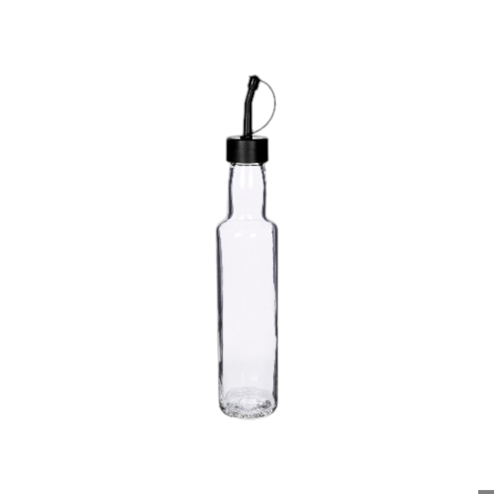 Aceitera/vinajera redonda cristal tapón antigoteo 250 ml Alessandro0