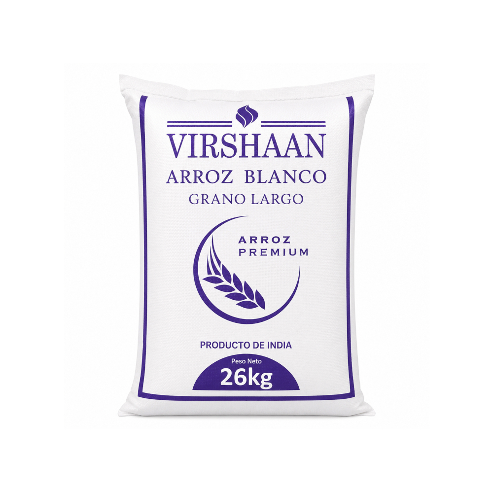 Arroz blanco grano largo Virshaan (26 kg / 57. 32 lb)4