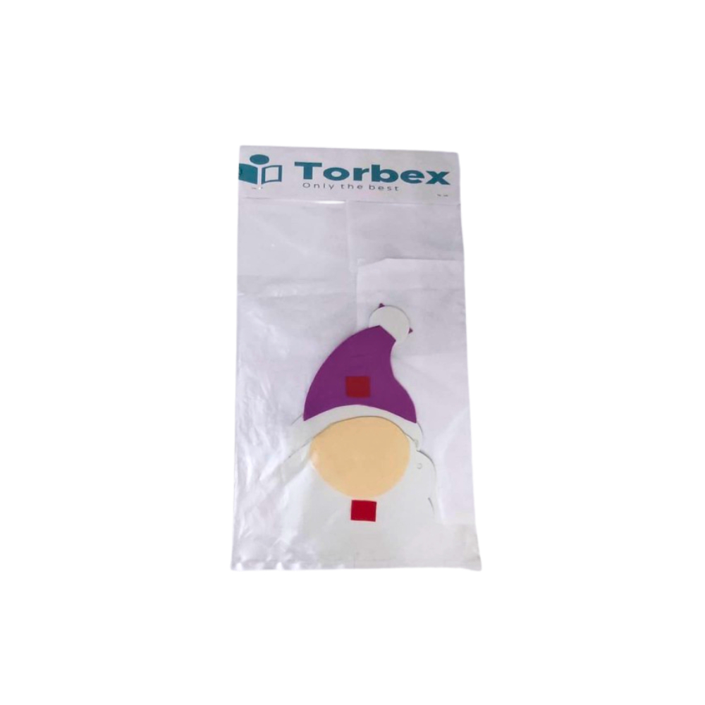 Adorno de foamy rostro y gorro de Santa Claus con mariposa1