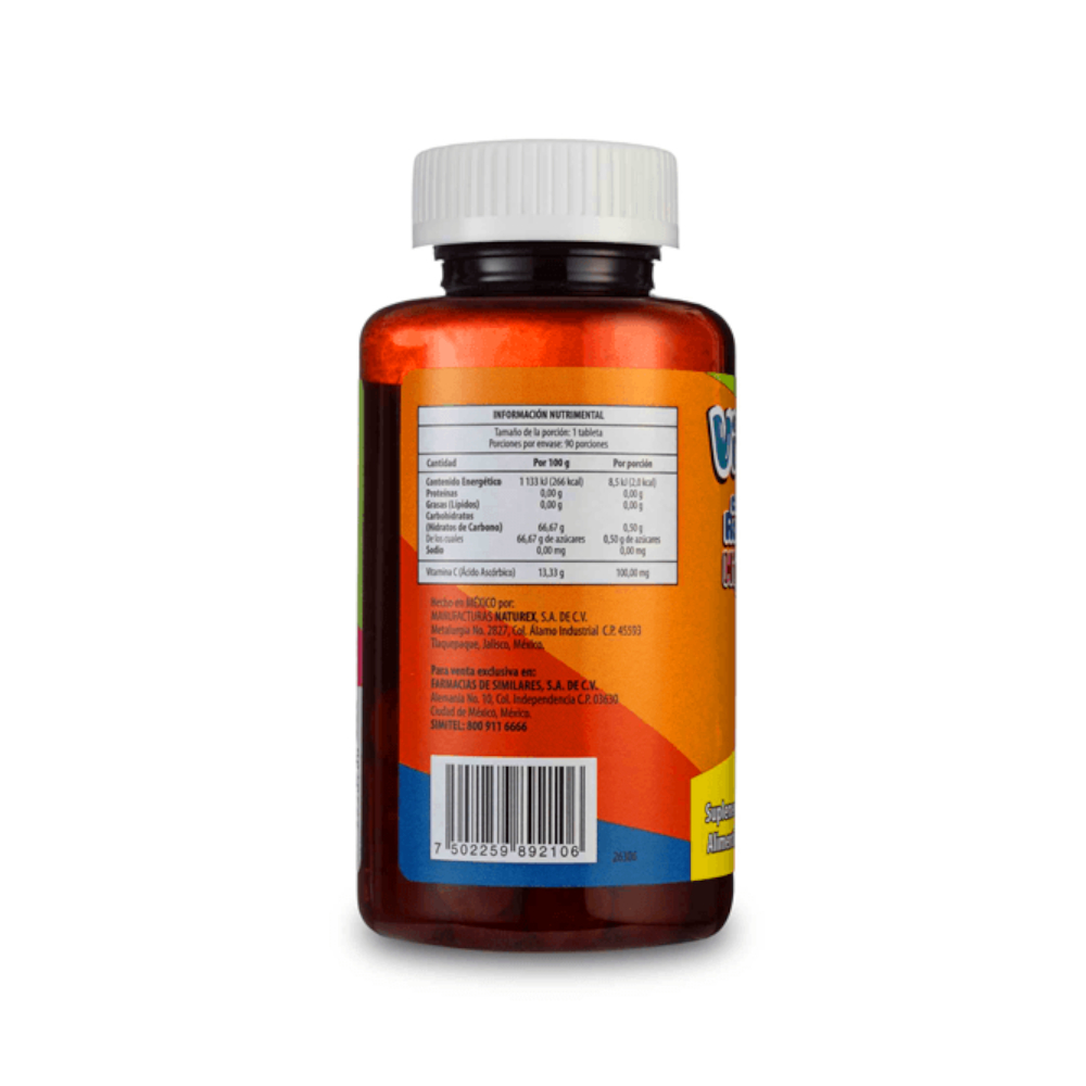 Vitamina c para niños 750 mg Dr. Simi (90 tabletas)1