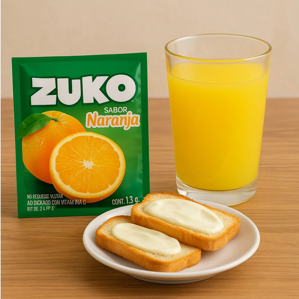 Refresco instantáneo sabor naranja Zuko (13 g)4