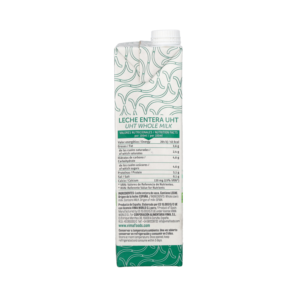 Leche entera Vima Foods (1 l)1