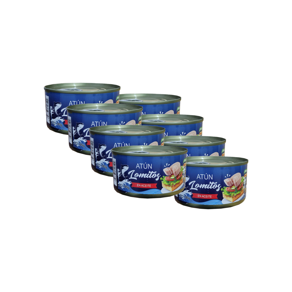 Atún lomitos en aceite Lucy (8 x 185 g / 6. 53 oz)0
