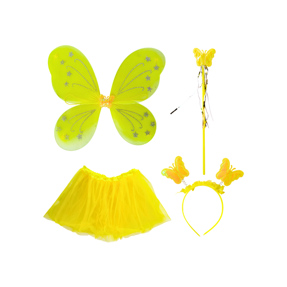 Disfraz mariposa con falda amarilla Gutza