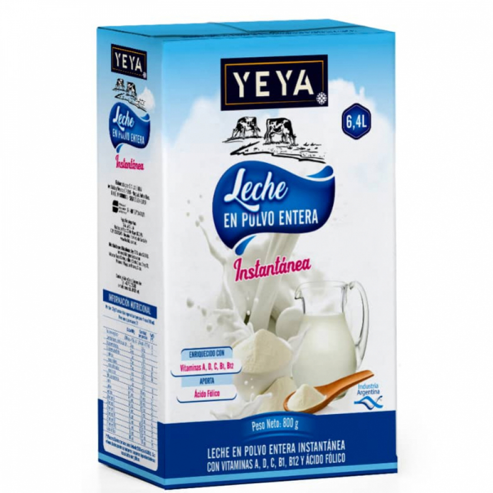 Leche en polvo entera yeya (800 g / 1. 76 lb)