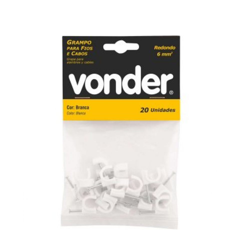 Abrazadera redonda para cables 6 mm² Vonder (20 u)
