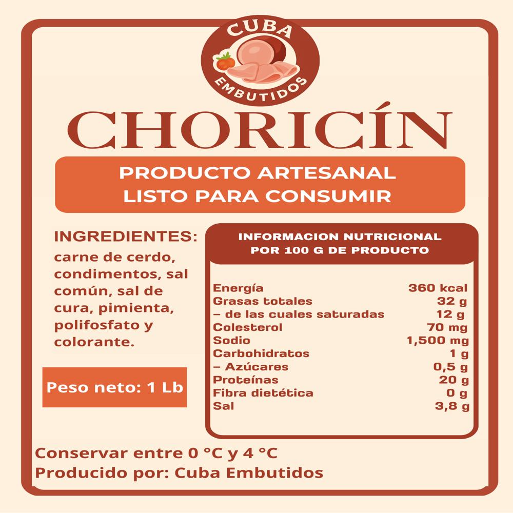Choricín Cuba Embutidos (454 g / 1 lb)1