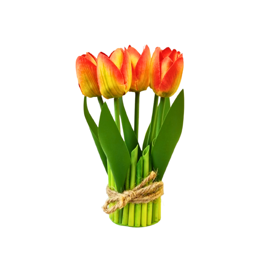 Adorno de maceta con tulipanes Amflix1