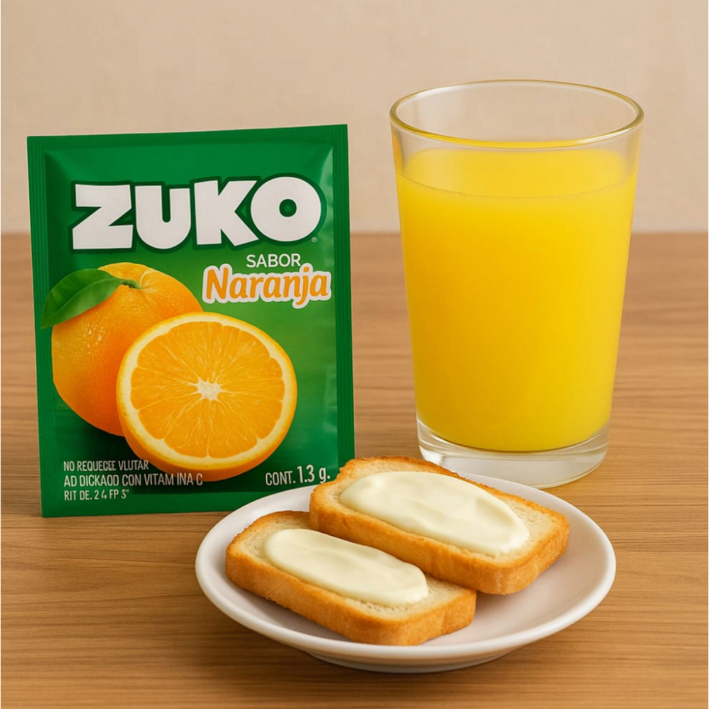Combo refrescos zuko naranja (5 x 13 g) + zuko fresa (5 x 13 g) + zuko limón (5 x 13 g)4