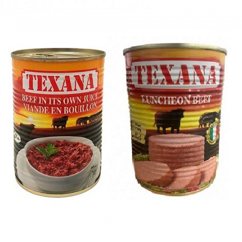 Carne de res tipo espam Texana + Carne de res en su propio jugo Texana