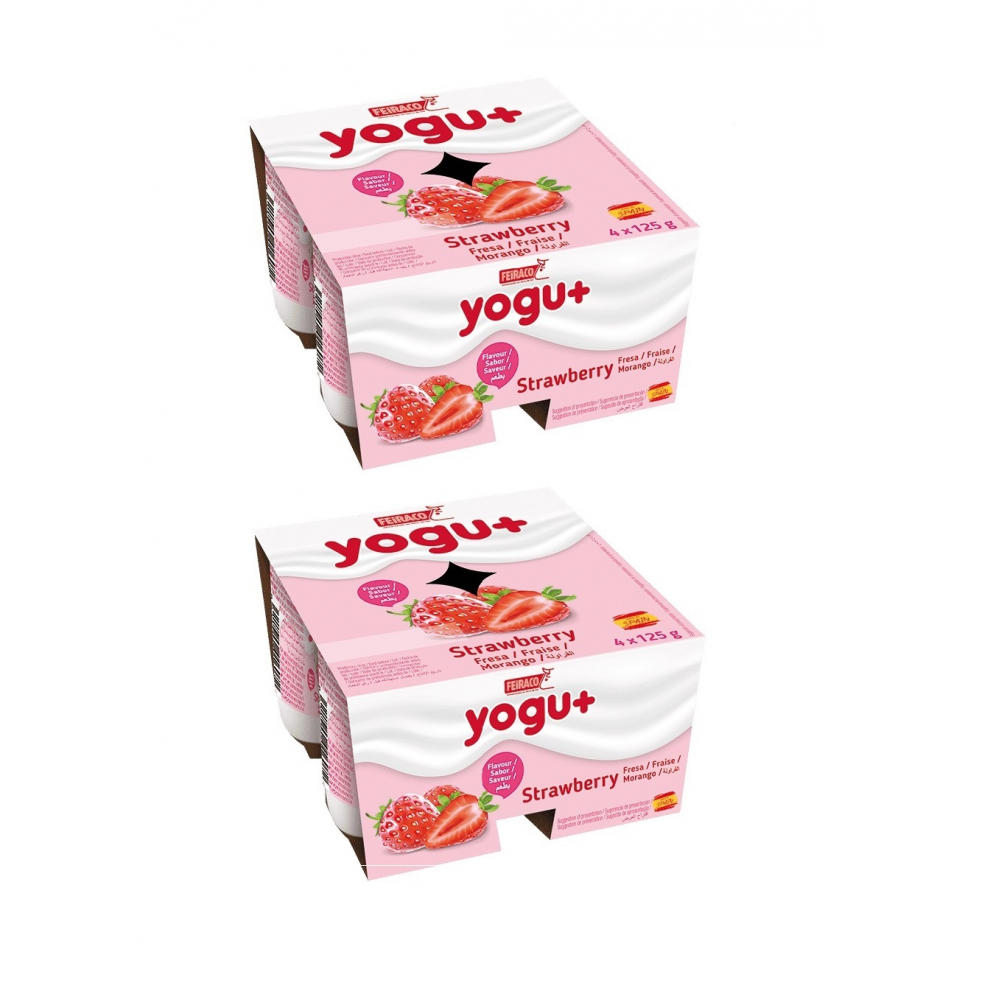 Yogur pasteurizado sabor a fresa (8 x 125 g)0