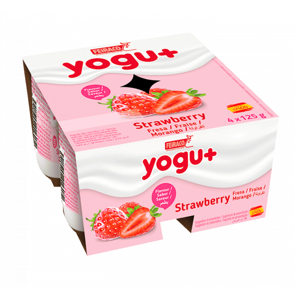 Yogur pasteurizado sabor a fresa (8 x 125 g)1