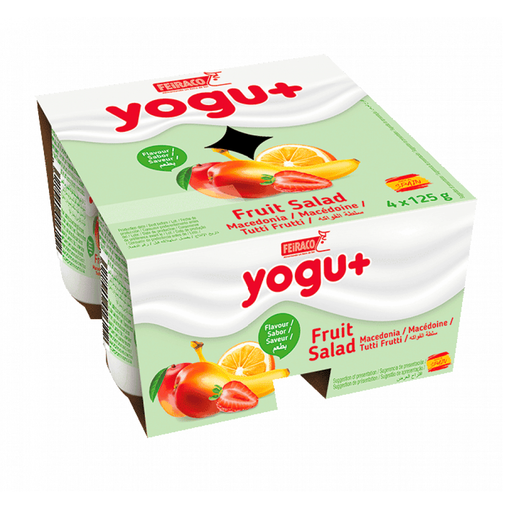 Yogur pasteurizado sabor a macedonia (8 x 125 g)1