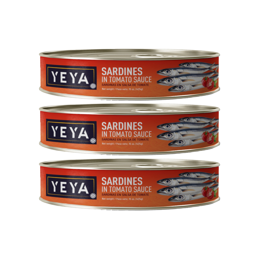 Sardinas en salsa de tomate Yeya (3 x 425 g / 15 oz)