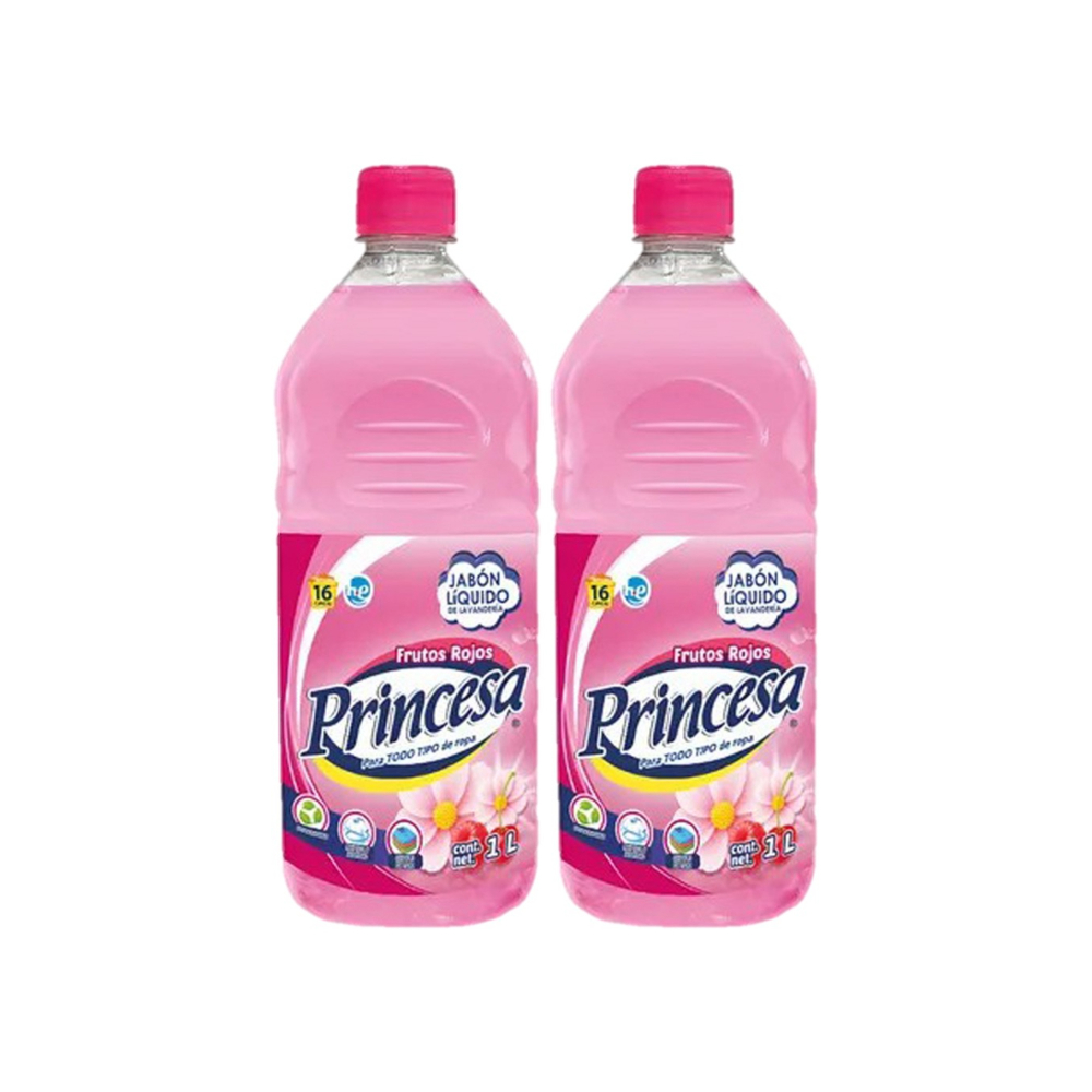 Jabón liquido frutos rojos Princesa (2 x 1 l)