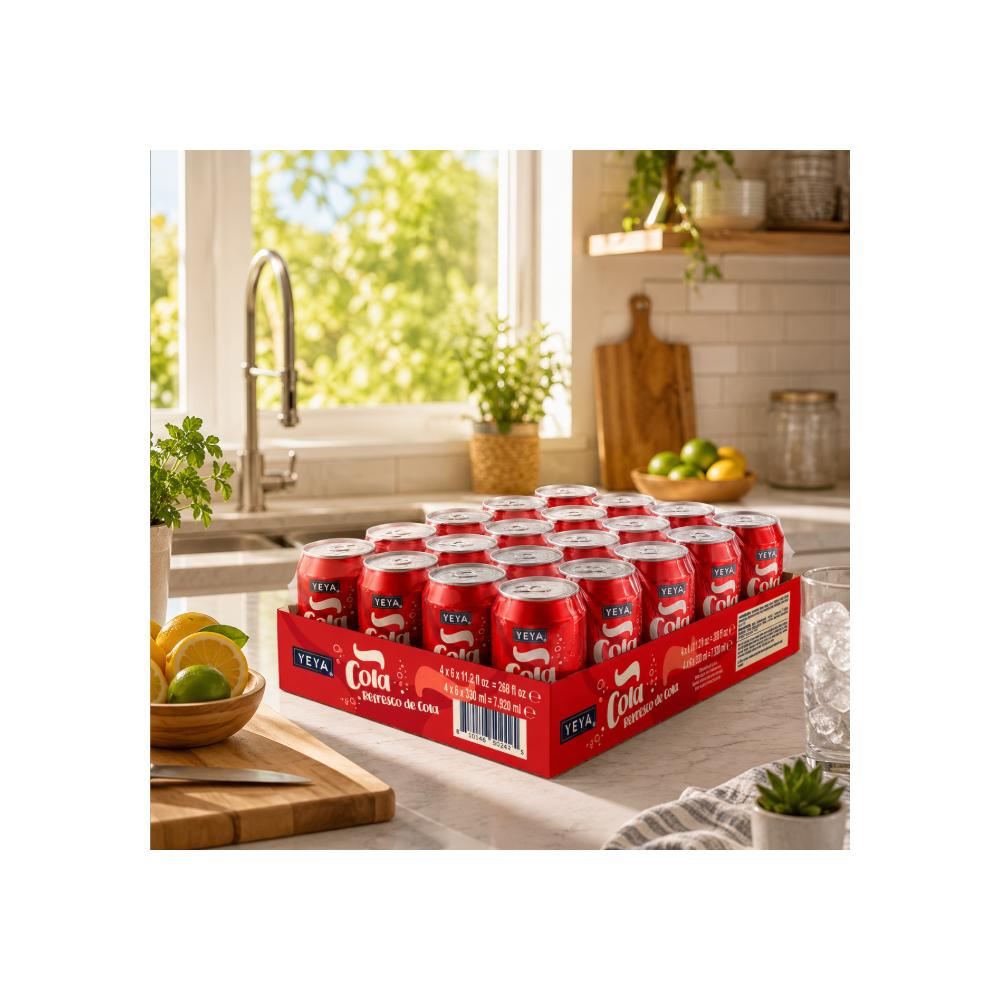 Caja de refresco gaseado de cola yeya (24 x 330 ml)3