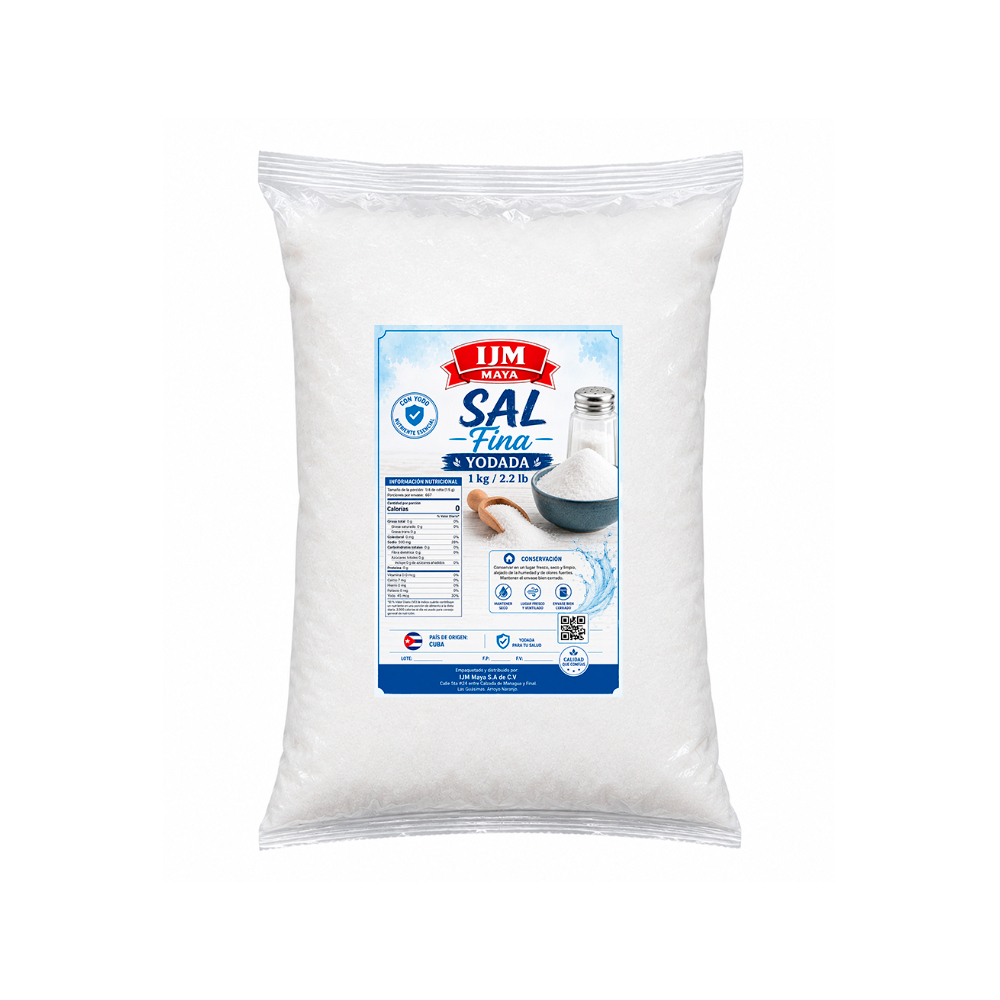 Sal fina yodada ijm Maya (1 kg / 2. 2 lb)