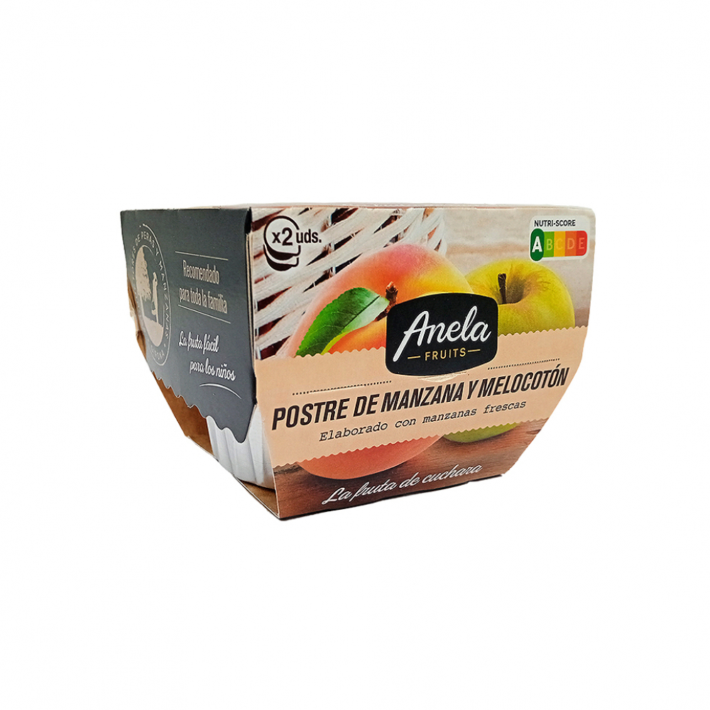 Postre - compota - de manzana y melocotón Anela Fruits (200 g / 7. 05 oz)