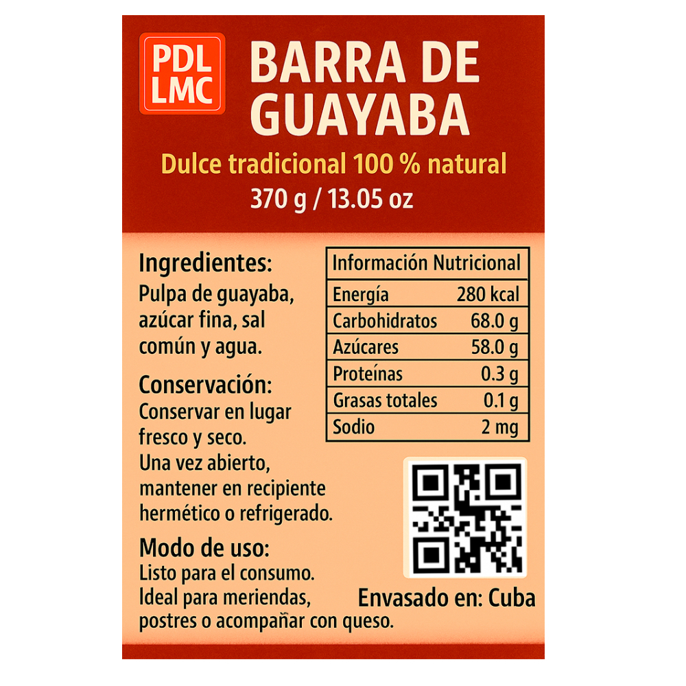 Barra de guayaba – dulce tradicional 100% natural (370 g / 13. 05 oz)2