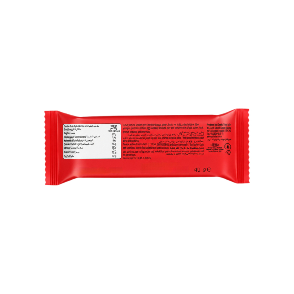 Barra de caramelo de maíz arroz crujiente y turrón recubierta de cacao Crash Tayas (40 g / 1. 41 oz)1