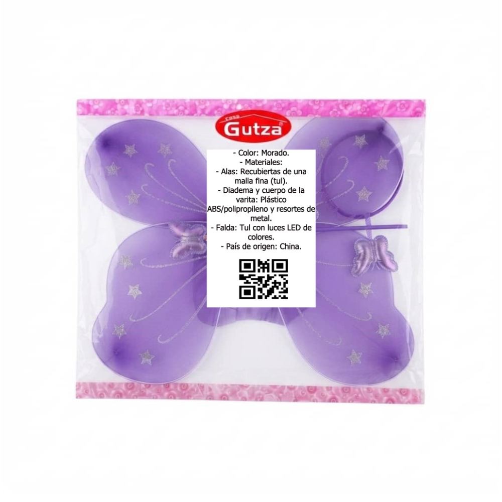 Disfraz de mariposa morado Gutza1