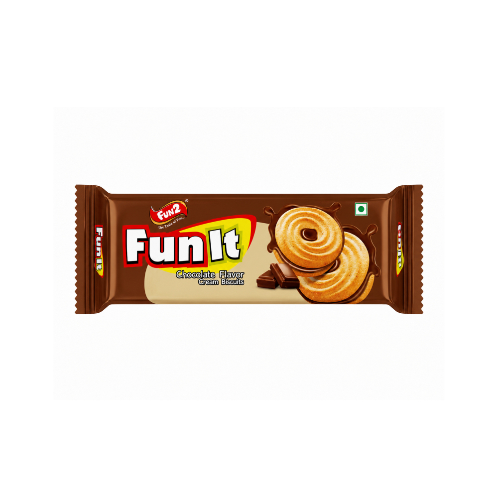Galleta de crema con sabor a chocolate Fun It Fun2 (36 g / 1. 27 oz)0
