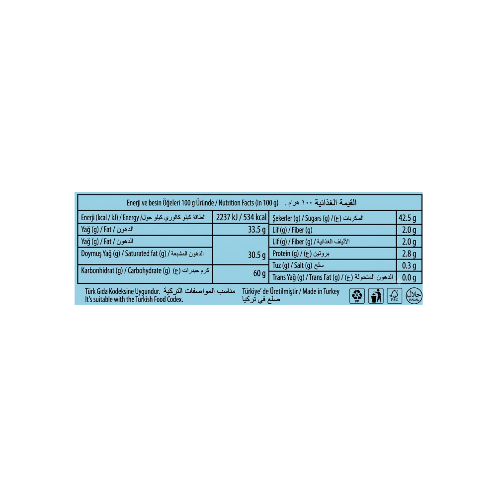 Barrita de chocolate rellena de crema de galletas Biskotti Tago (40 g 1. 41 oz)2