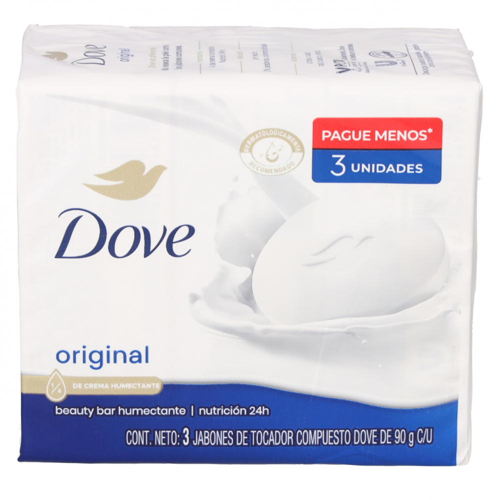 Jabón de tocador original Dove (3 x 90 g / 3. 17 oz)