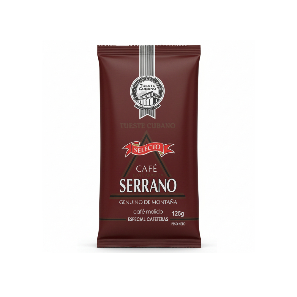 Café molido tueste cubano Serrano (125 g / 4. 4 oz)