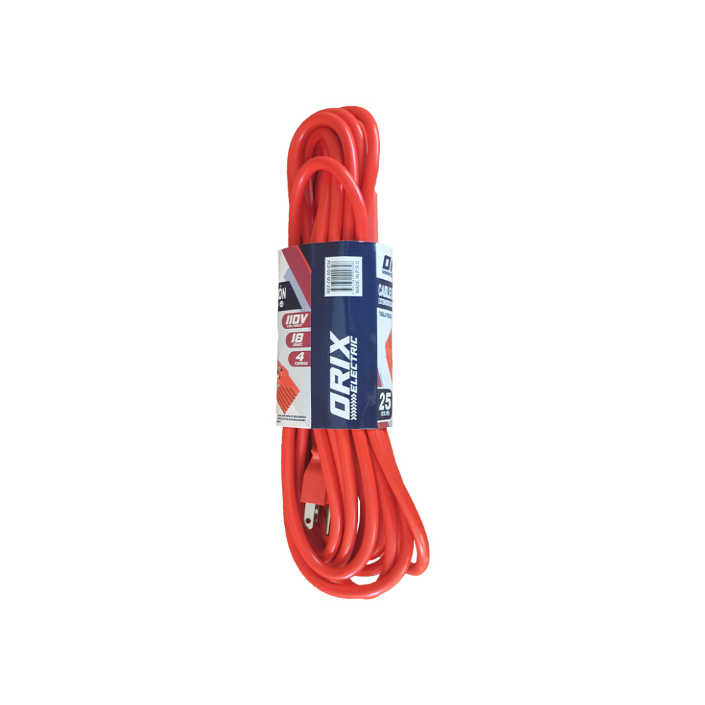 Extensión eléctrica de 4 tomas 7 m / 25 ft Orix1