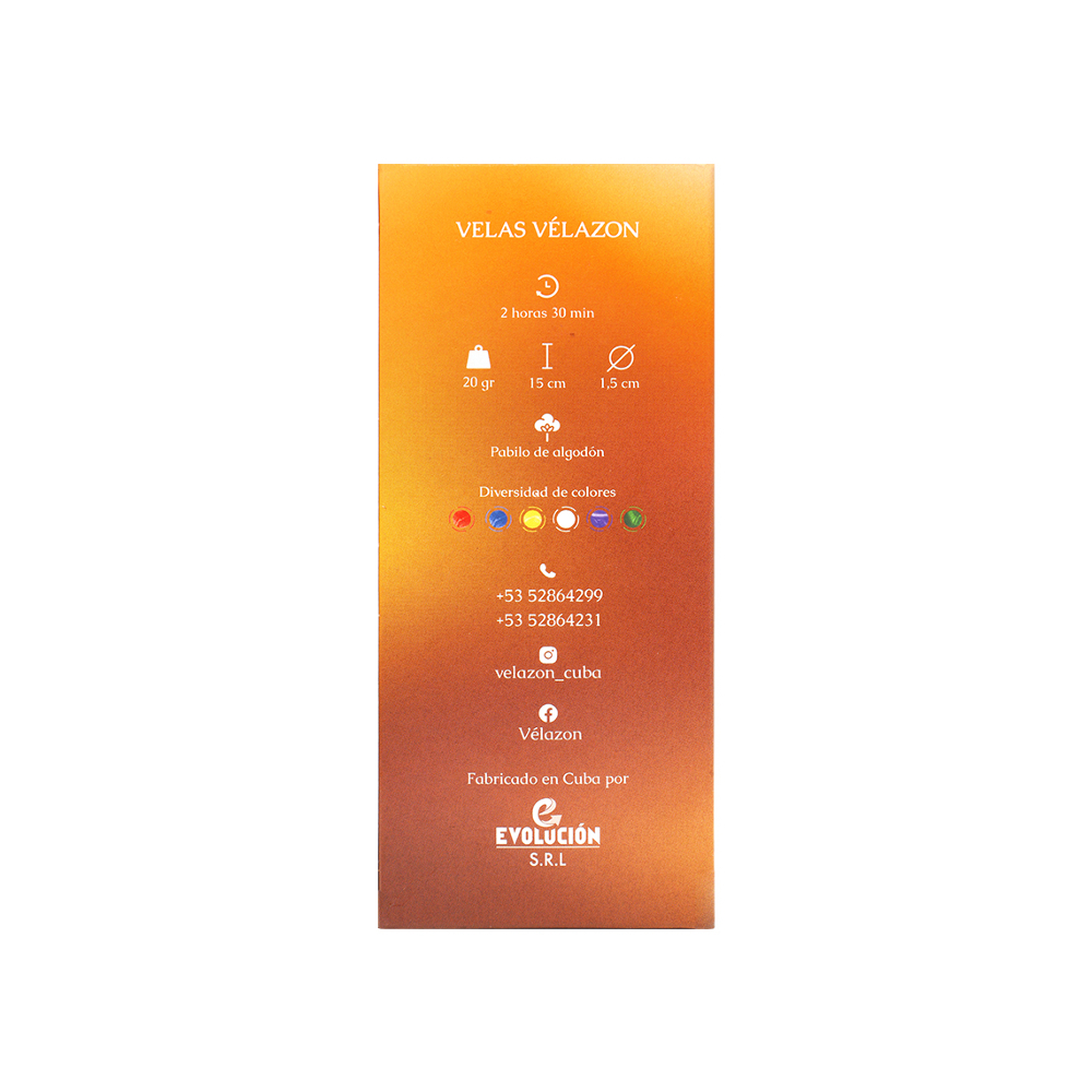 Velas de cera color blanco vélazon (15 u)1