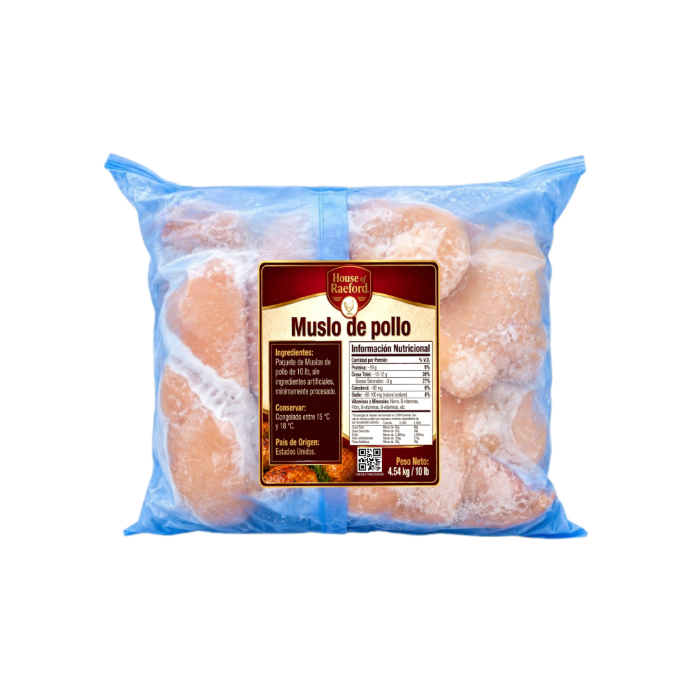 Muslos de pollo House of Raeford (4. 54 kg / 10 lb)0