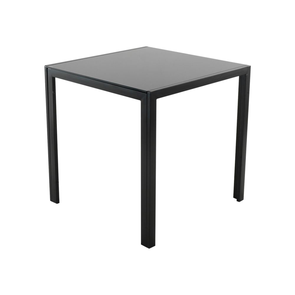 Mesa de comedor cuadrada color negro Dowell