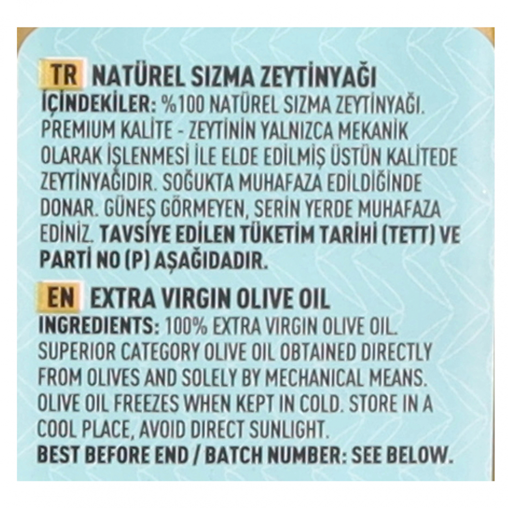 Aceite de oliva extra vigen Marmarabirlik (500 ml)3