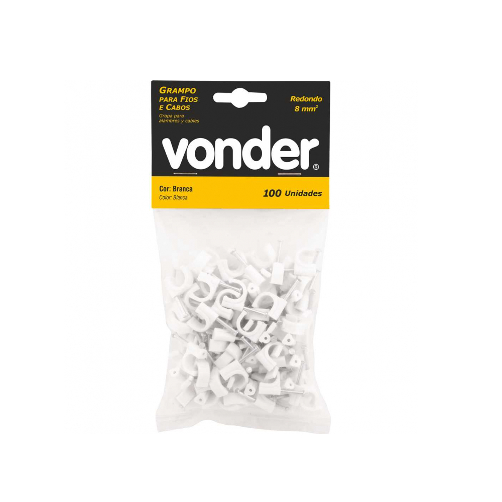 Abrazadera redonda para cables 8 mm² Vonder (100 u)5