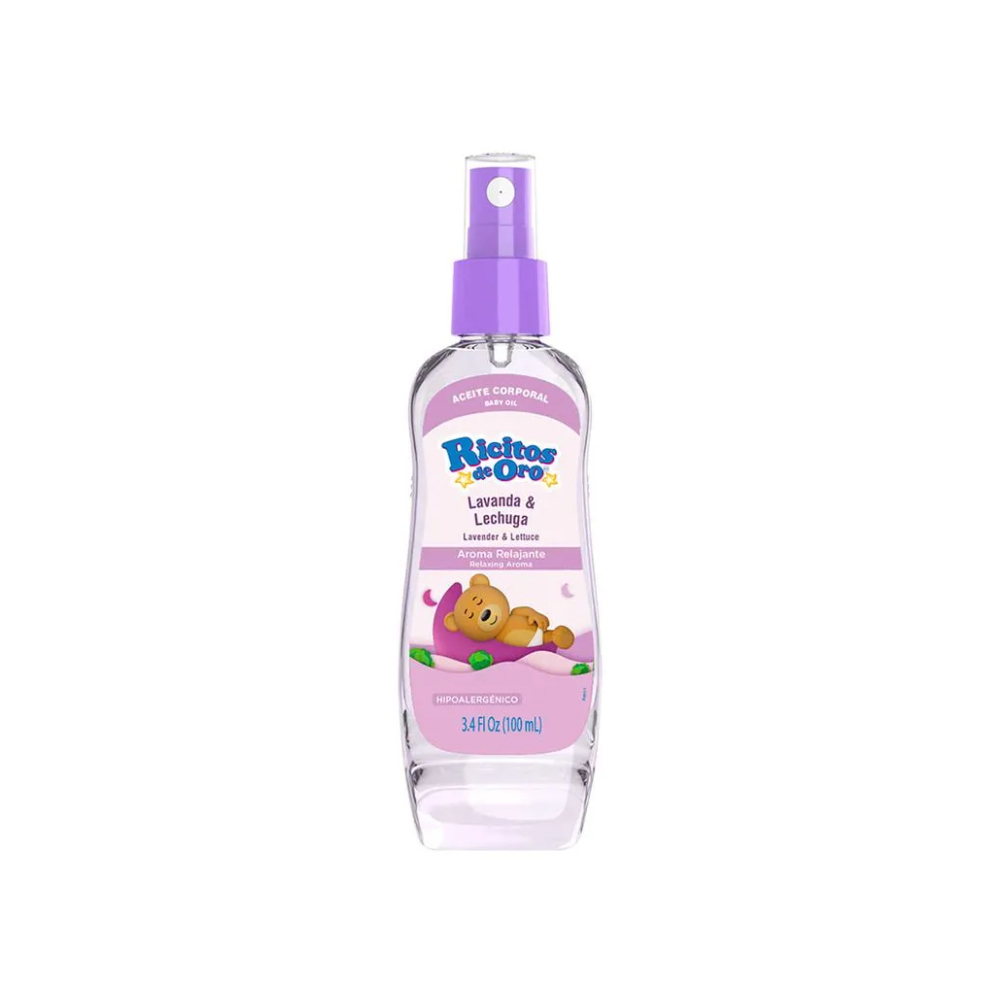 Aceite corporal para bebé lavanda y lechuga Ricitos de Oro (100 ml)2