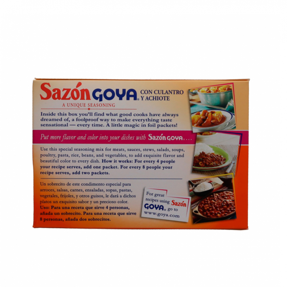 Sazón con culantro y achiote Goya (100 g / 3. 52 oz)2
