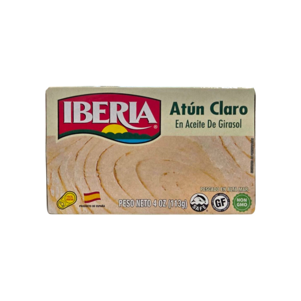 Atún claro en aceite de girasol Iberia (113 g / 4 oz)0