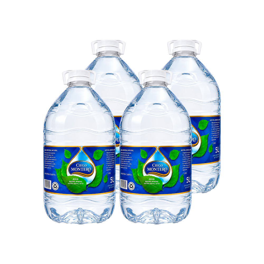 Agua mineral natural Ciego Montero (4 x 5000 ml)