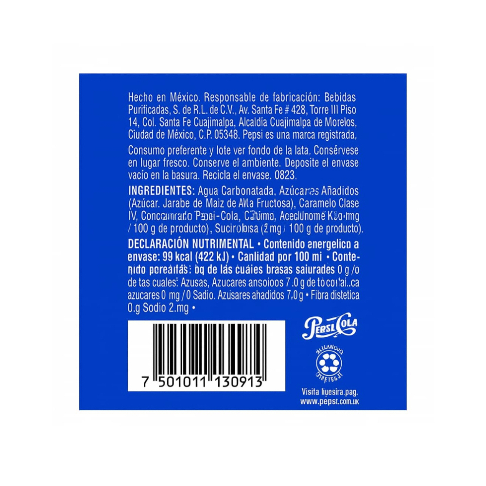 Refresco de cola Pepsi (24 x 355 ml / 12. 52 oz)1